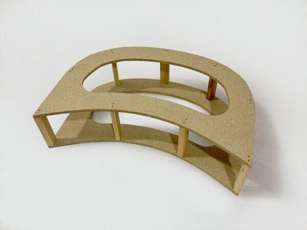 pouf madera medialuna